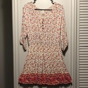 Forever 21 Cream Paisley Dress